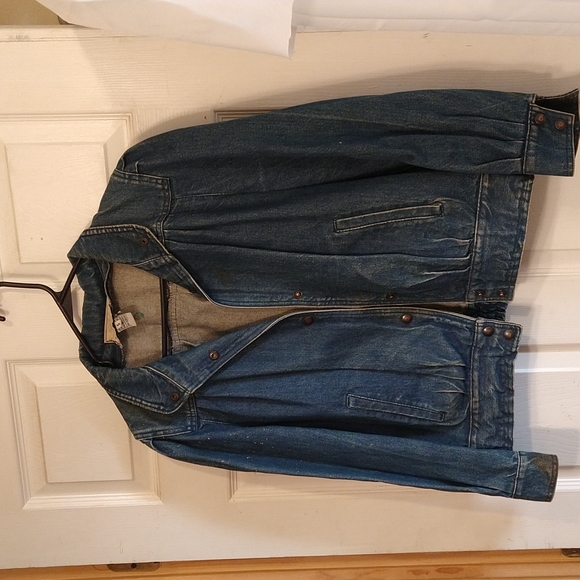 Denim Jacket with Native American Painting - Picture 3 of 7